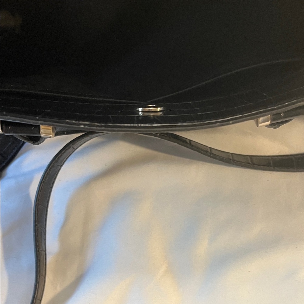 DKNY Black Croc-Patterned Purse - Picture 6 of 10